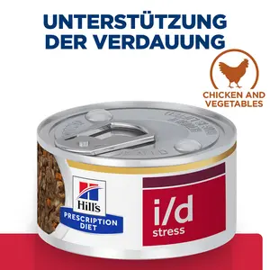 Hill's Prescription Diet i/d Stress Mini Ragout für Hunde mit Hühner- und Gemüsegeschmack