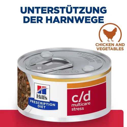 Hill's Prescription Diet c/d Multicare Stress Ragout mit Huhn und zugefügtem Gemüse