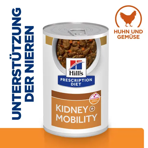 Hill's Prescription Diet  k/d + Moblity Ragout für Hunde mit Huhn und zugefütem Gemüse