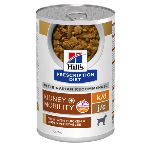 Hill's Prescription Diet  k/d + Moblity Ragout für Hunde mit Huhn und zugefütem Gemüse
