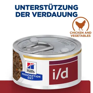 Hill's Prescription Diet i/d Ragout für Katzen mit Huhn und zugefügtem Gemüse