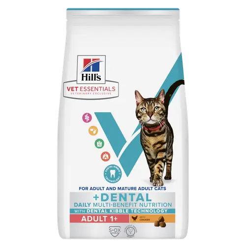 Hill's Vet Essentials MULTI-BENEFIT + Dental Adult 1+ Katzenfutter mit Huhn