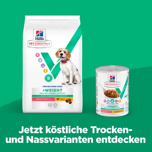 Hill's Vet Essentials MULTI-BENEFIT + Weight Adult Hundefutter mit Huhn und zugefügtem Gemüse
