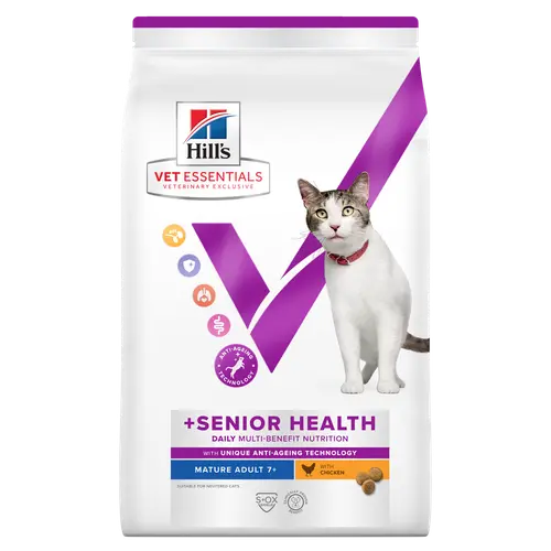 Hill's Vet Essentials MULTI-BENEFIT + Senior Health Mature Adult 7+ Katzenfutter mit Huhn