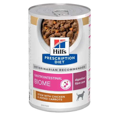 Hill's Prescription Diet Gastrointestinal Biome Ragout für Hunde mit Huhn und zugefügten Karotten