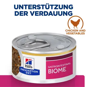 Hill's Prescription Diet Gastrointestinal Biome Ragout für Katzen mit Huhn und zugefügtem Gemüse