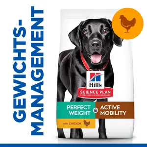 Hill's Science Plan Perfect Weight & Active Mobility Large Breed Adult Hundefutter mit Huhn