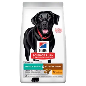 Hill's Science Plan Perfect Weight & Active Mobility Large Breed Adult Hundefutter mit Huhn
