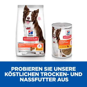 Hill's Science Plan Perfect Digestion Medium Adult Hundefutter mit Huhn & braunem Reis
