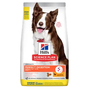 Hill's Science Plan Perfect Digestion Medium Adult Hundefutter mit Huhn & braunem Reis