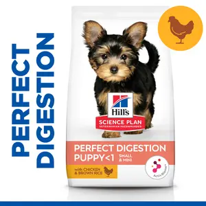 Hill's Science Plan Perfect Digestion Small & Mini Puppy Welpenfutter mit Huhn & braunem Reis
