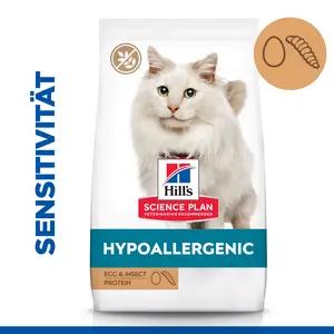 Hill's Science Plan Hypoallergenic Katzenfutter für Katzen mit Ei und Insektenprotein