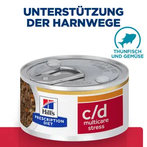 Hill's Prescription Diet c/d Multicare Stress Ragout für Katzen mit Thunfisch- und Gemüsegeschmack