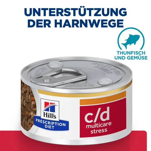 Hill's Prescription Diet c/d Multicare Stress Ragout für Katzen mit Thunfisch- und Gemüsegeschmack