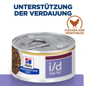 Hill's Prescription Diet i/d Low Fat Ragout für Hunde mit Hühner- und Gemüsegeschmack