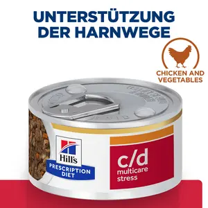 Hill's Prescription Diet c/d Multicare Stress Ragout mit Huhn und zugefügtem Gemüse