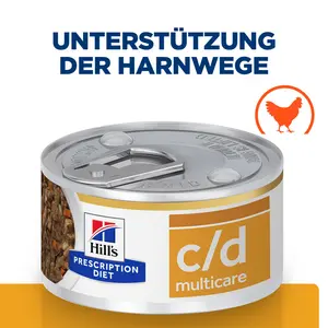 Hill's Prescription Diet c/d Multicare Ragout für Katzen mit Huhn und zugefügtem Gemüse