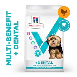 Hill's Vet Essentials MULTI-BENEFIT + Dental Adult 1+ Small & Mini Hundefutter mit Huhn