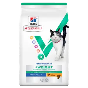Hill's Vet Essentials MULTI-BENEFIT + Weight Mature Adult 7+ Katzenfutter mit Huhn