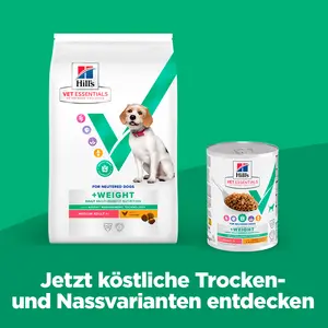 Hill's Vet Essentials MULTI-BENEFIT + Weight Adult 1+ Medium Hundefutter mit Huhn