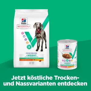 Hill's Vet Essentials MULTI-BENEFIT + Weight Adult 1+ Large Breed Hundefutter mit Huhn