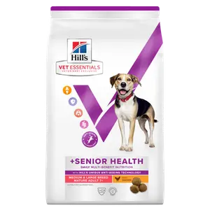 Hill's Vet Essentials MULTI-BENEFIT + Senior Health Mature Adult 7+ Medium & Large Breed Hundefutter mit Huhn