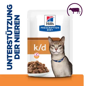 Hill's Prescription Diet k/d Nassfutter für Katzen mit Rind