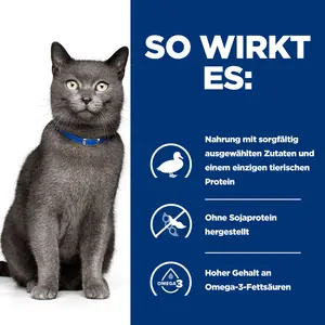Hill's Prescription Diet d/d Katzenfutter mit Ente und grünen Erbsen