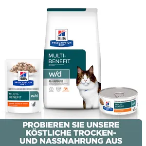 Hill's Prescription Diet w/d MULTI-BENEFIT Nassfutter für Katzen mit Huhn