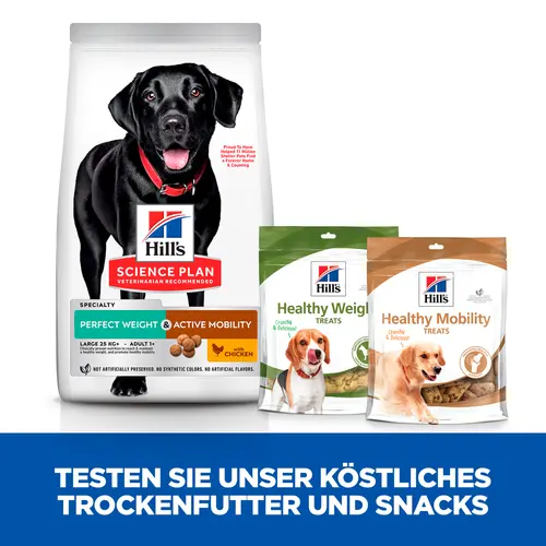 Hill's Science Plan Perfect Weight & Active Mobility Large Breed Adult Hundefutter mit Huhn