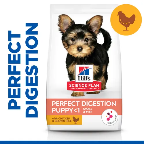 Hill's Science Plan Perfect Digestion Small & Mini Puppy Welpenfutter mit Huhn & braunem Reis
