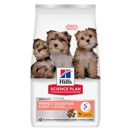 Hill's Science Plan Perfect Digestion Small & Mini Puppy Welpenfutter mit Huhn & braunem Reis