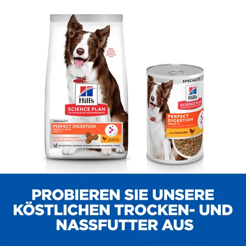 Hill's Science Plan Perfect Digestion Medium Adult Hundefutter mit Huhn & braunem Reis