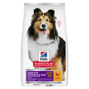 Hill's Science Plan Sensitive Stomach & Skin Medium & Large Breed Adult Hundefutter mit Huhn