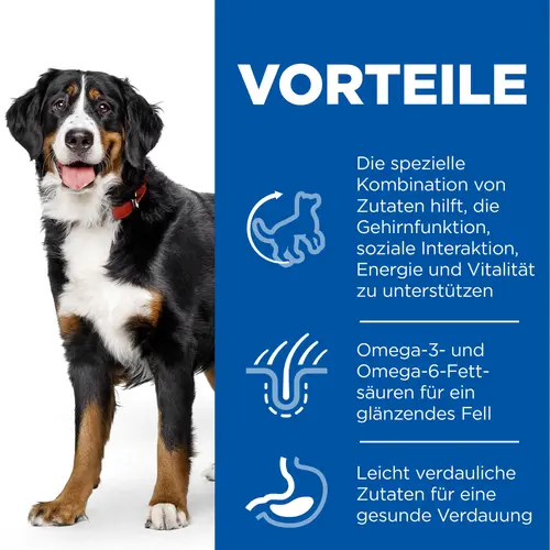 Hill's Science Plan Senior Vitality Large Breed Mature Adult Hundefutter mit Huhn & Reis