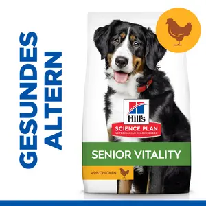 Hill's Science Plan Senior Vitality Large Breed Mature Adult Hundefutter mit Huhn & Reis