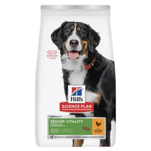 Hill's Science Plan Senior Vitality Large Breed Mature Adult Hundefutter mit Huhn & Reis