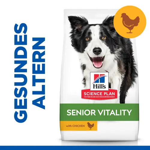 Hill's Science Plan Senior Vitality Medium Mature Adult Hundefutter mit Huhn & Reis