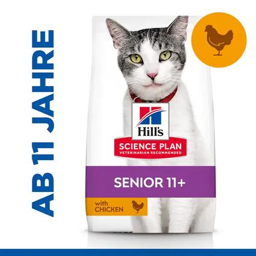 Hill's Science Plan Senior 11+ Adult Katzenfutter mit Huhn