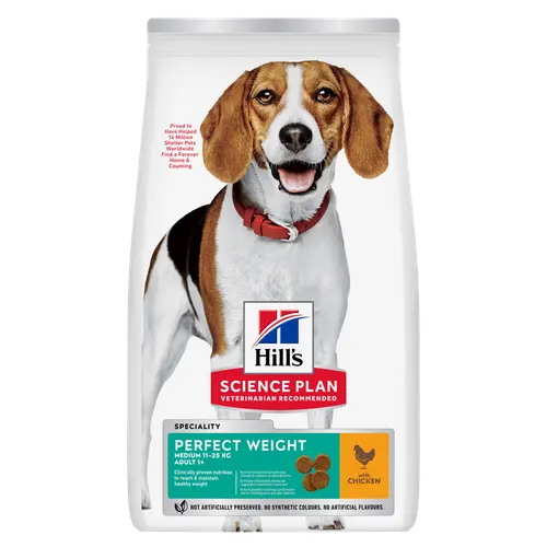 Hill’s Science Plan Perfect Weight Medium Adult Hundefutter mit Huhn