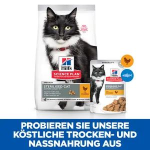 Hill's Science Plan Sterilised Cat Mature Adult Katzenfutter mit Huhn