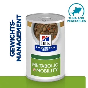 Hill's Prescription Diet Metabolic + Mobility Ragout für Hunde mit Thunfisch- und Gemüsegeschmack