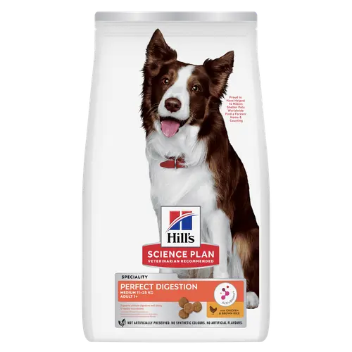 Hill's Science Plan Perfect Digestion Medium Adult Hundefutter mit Huhn & braunem Reis