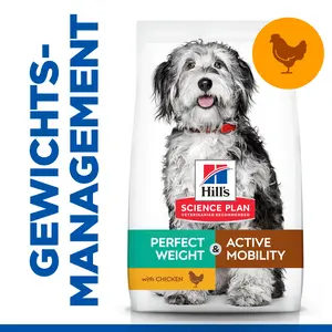 Hill's Science Plan Perfect Weight & Active Mobility Medium Adult Hundefutter mit Huhn