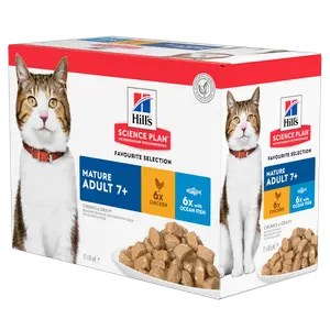 Hill's SCIENCE PLAN Mature Adult 7+ Multipack Nassfutter für Katzen