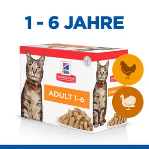 Hill's SCIENCE PLAN Adult Multipack Nassfutter für Katzen mit Huhn