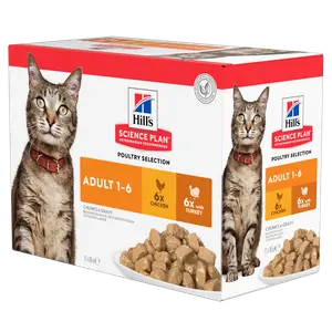 Hill's SCIENCE PLAN Adult Multipack Nassfutter für Katzen mit Huhn