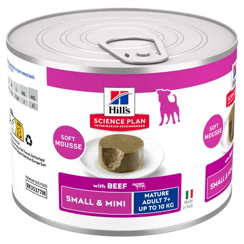 Hill's Science Plan Small & Mini Mature Adult Mousse für Hunde mit Rindfleisch