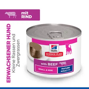 Hill's Science Plan Small & Mini Mature Adult Mousse für Hunde mit Rindfleisch