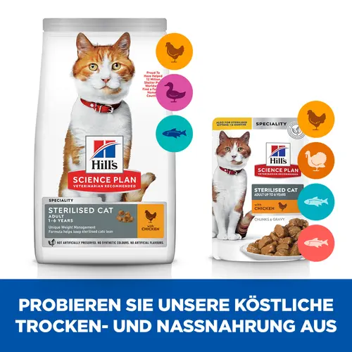 Hill's Science Plan Sterilised Cat Adult Katzenfutter mit Huhn